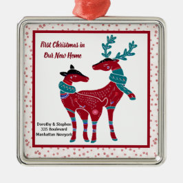 Första julen Nya Nordiska folkkonst Scandia Julgransprydnad Metall