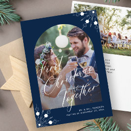 Första julen nygifta valv foto snöflingor