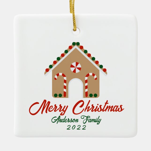 Första julen på vår nya hemsida julgransprydnad keramik (Framsida)