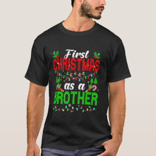 Första julen som broderfamilj Julafton Ljus Pa T Shirt