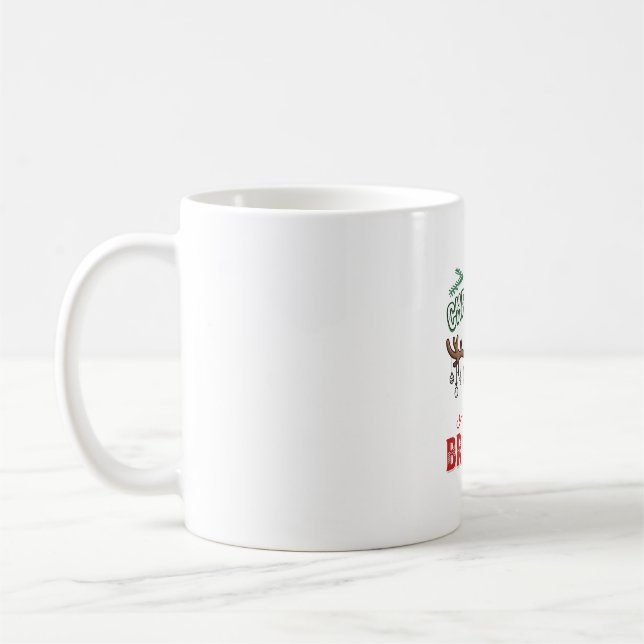 Första julen som en bror Santa Gnome Kaffemugg (Vänster)