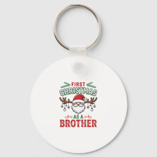 Första julen som en bror Santa Gnome Nyckelring