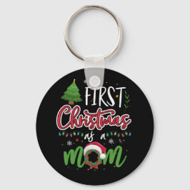 Första julen som en ny Pappa-mamma-Mamma Nyckelring