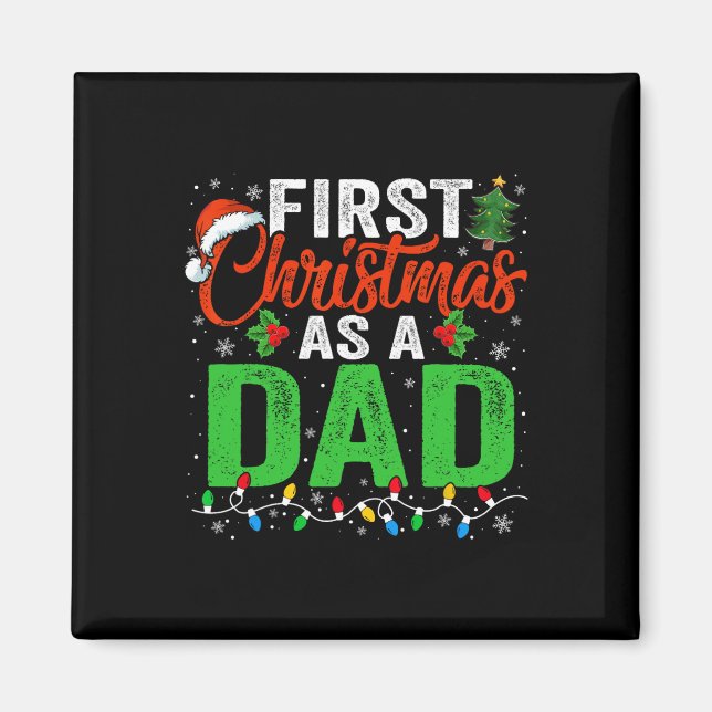 Första julen som en Pappa Julafton Ljus Magnet (Framsidan)