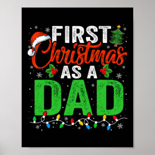 Första julen som en Pappa Julafton Ljus Poster