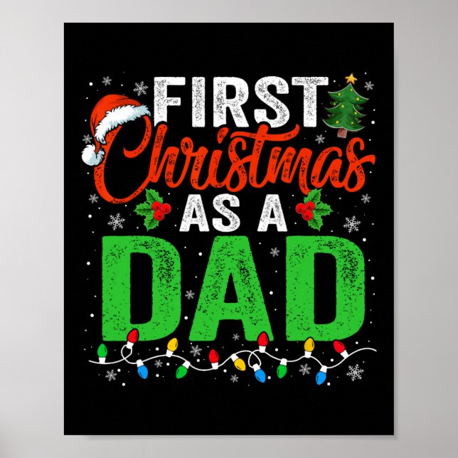 Första julen som en Pappa Julafton Ljus Poster (Framsidan)