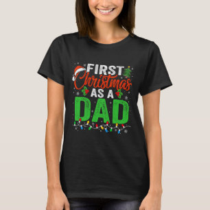 Första julen som en Pappa Julafton Ljus T Shirt