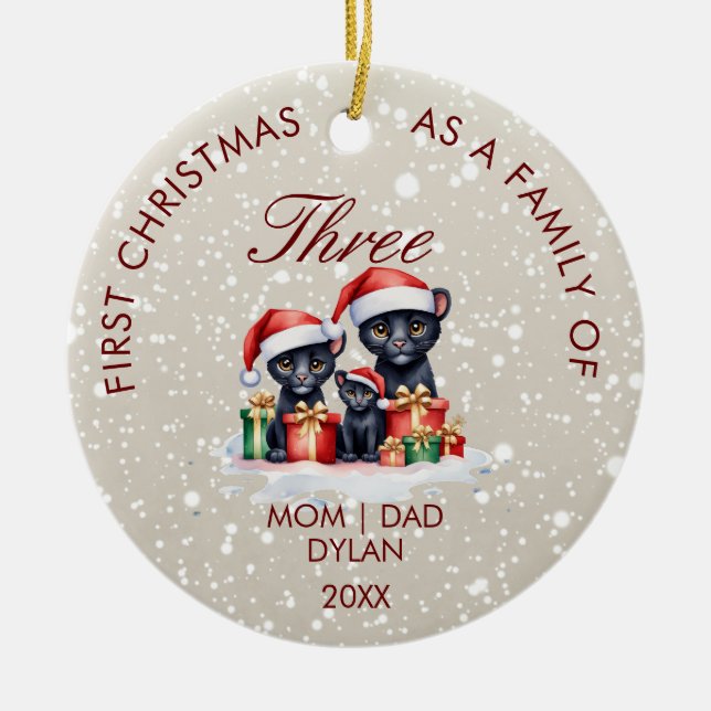 Första julen som familjecirkel Ornament (Framsidan)