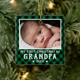 Första julen som farfar Baby Foto Plaid Julgransprydnad Keramik