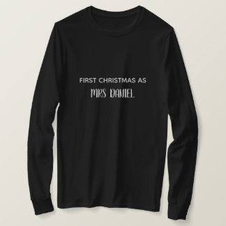 Första julen som fru Custom Name-tröja T Shirt