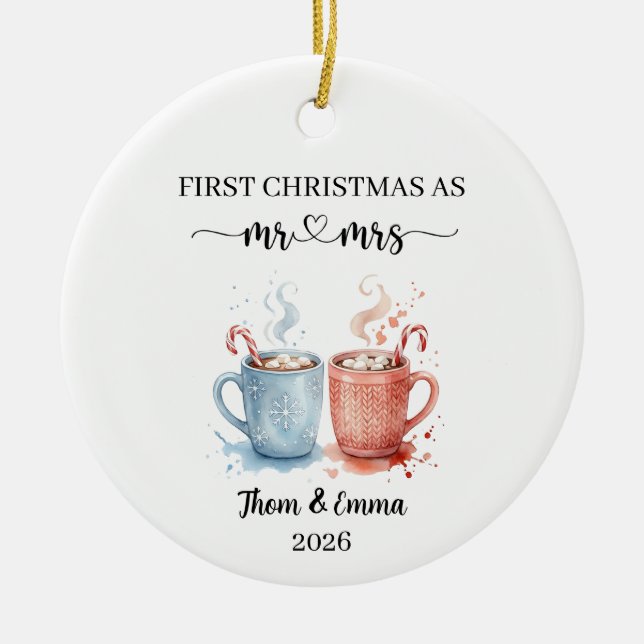 Första julen som herr och fru Gift ornament (Framsidan)