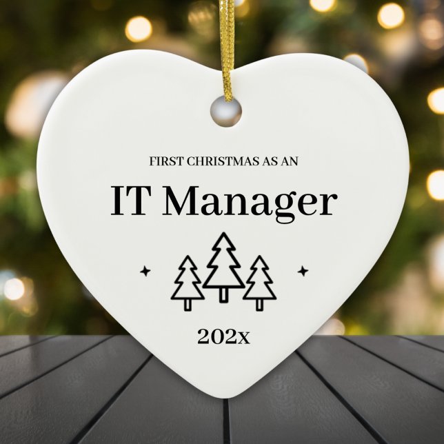 Första julen som IT-chef 2026 Julgransprydnad Keramik (First Christmas As An IT Manager 2024 Ceramic Ornament
)