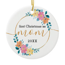 Första julen som mamma Blommig och guldkrans