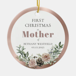 Första julen som mamma Foto-souvenir Julgransprydnad Keramik