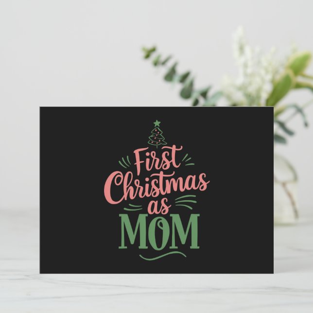 Första julen som mamma matchande jul (Stående Fram)