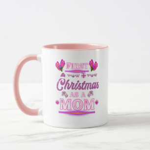 Första julen som mamma till en babyflicka mugg