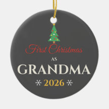 Första julen som mormor 2026 keramikprydnad