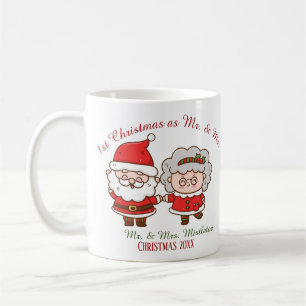 Första julen som Mr. & Mrs Cute Santa Claus Kaffemugg