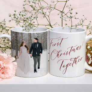 Första julen som Mr och Mrs. Newlyed-foto Kaffemugg
