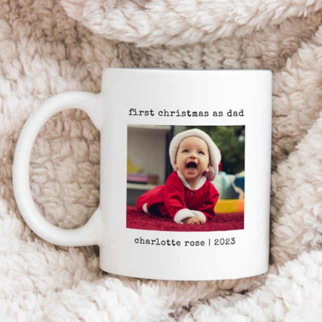 Första julen som Pappa Anpassningsbar Foto Kaffemugg (Skapare uppladdad)