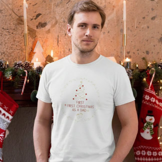 Första julen som pappa familjematchande t shirt