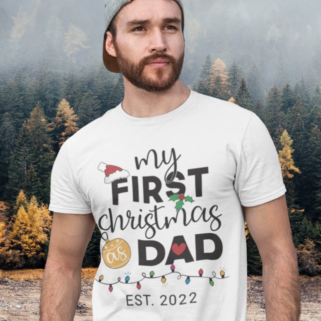 Första julen som pappa - familjen passar söt t shirt (Skapare uppladdad)
