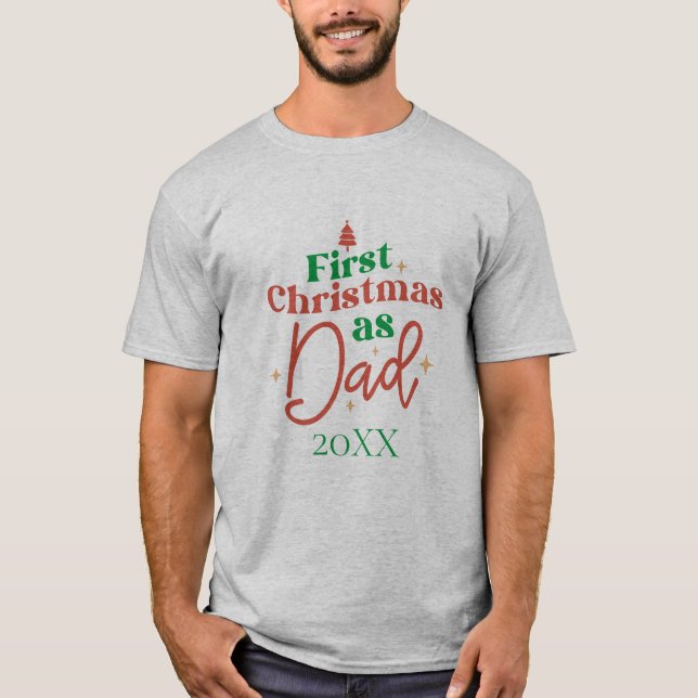 Första julen som pappa Ny pappa  T Shirt (Framsida)
