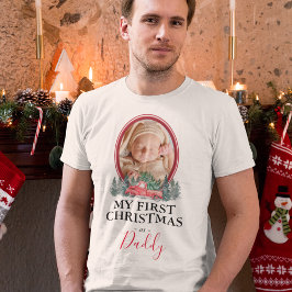Första julen som pappa Red Lastbil T-Shirt