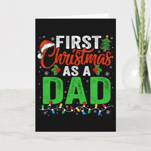Första julen som pappa Xmas-ljus Ny pappa Chris Kort