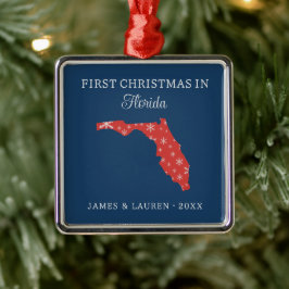 Första julen som par i Florida USA delstat Julgransprydnad Metall
