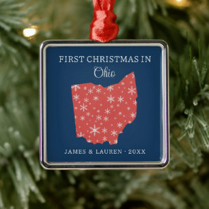 Första julen som par i Ohio USA-delstat Julgransprydnad Metall