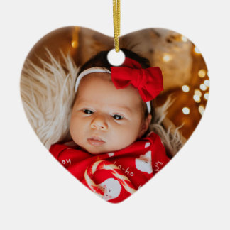 Första julen souvenir Festiv fotohandling Julgransprydnad Keramik