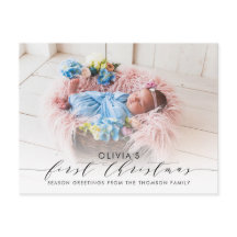 Första julens Elegant Foto Hand-Lettered