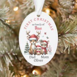 Första julfamiljen av tre Keepsaké Photo