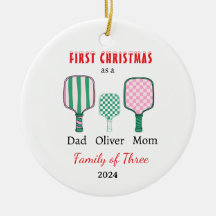 Första julfamiljen med tre Photo Keepsaké