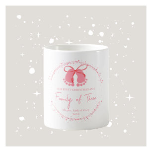 Första julfamiljen Mugg - Rosa