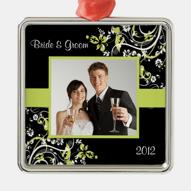 Första julfotoprydnad julgransprydnad metall (Framsidan)