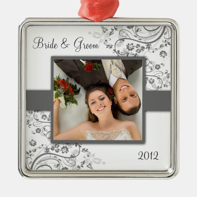 Första julfotoprydnad julgransprydnad metall (Framsidan)