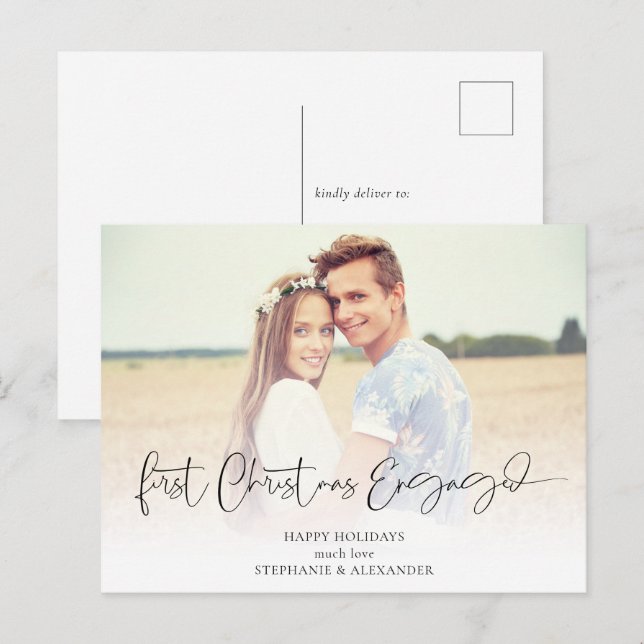 Första julhelgen - Engagerad fotoöverlägg Namn Helg Vykort (Fram/baksida)