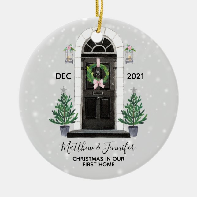 Första julhelgen Hem Helgdag jul Ornamet Julgransprydnad Keramik (Framsidan)