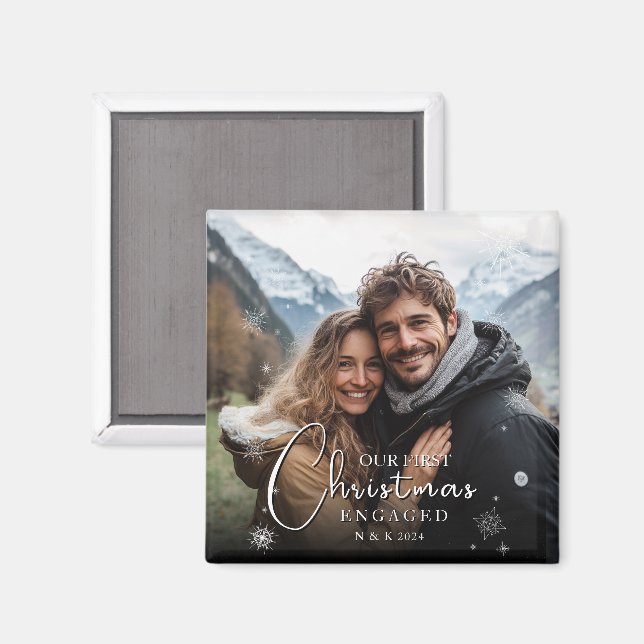 Första julhelgen med fotopatset Lycklig Magnet (Front/Back)