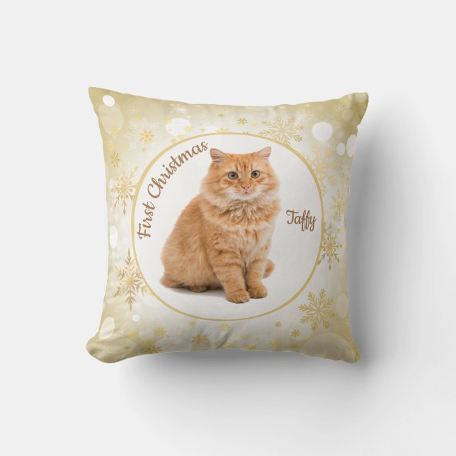 Första julklappen Pet Ornament Kudde (Framsida)