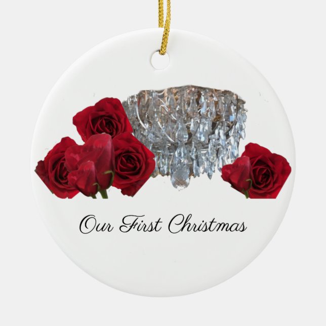 Första julkronan Ros Ornament (Framsidan)