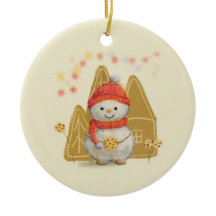 Första julmas littke snögubbe