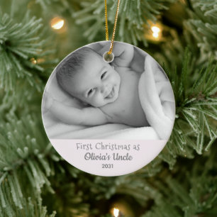 Första julmorbror Niece-Personligen Ornamet Julgransprydnad Keramik