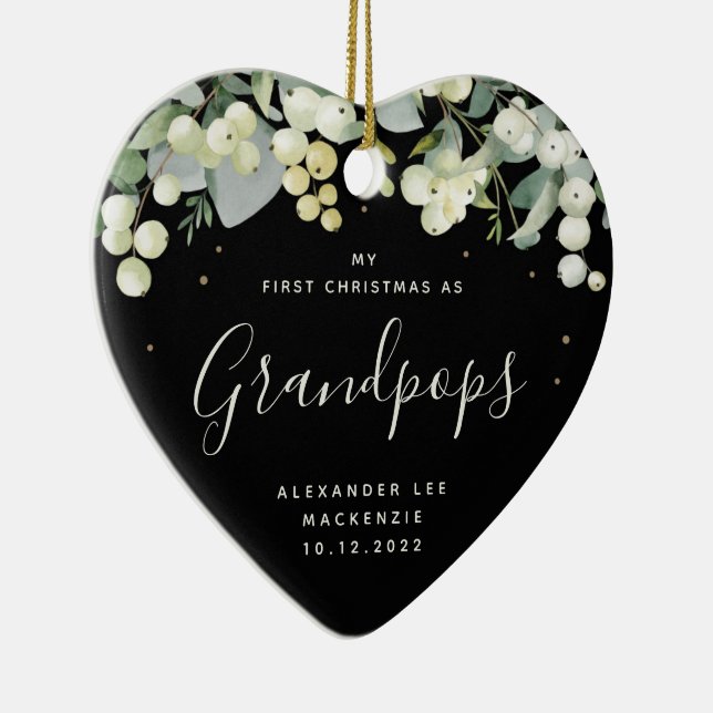 Första julmorföräldern/Valfritt relativt foto Julgransprydnad Keramik (Höger)