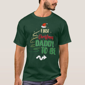 Första julpappa som ska bli Gravid-meddelande T Shirt