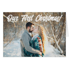 Första julparets foto med Namn Hälsningskort