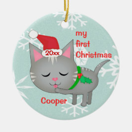 Första julprydnad för anpassningsbar julgransprydnad keramik