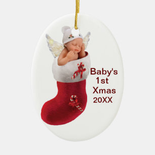 första julprydnad för babys - anpassade julgransprydnad keramik